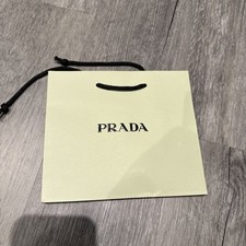 PRADA GIFT BAG WITH HANDLES Light Green Lime Colour - Small - 19.5 x 17 x 10 cm