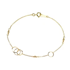 Agete K10YG bracelet - Auth free shipping from Japan- Auth SELBY_JAPAN