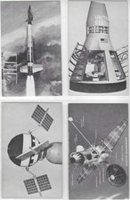 EXHIBIT ARCADE CO. 1963 NASA/ASTRONAUT CARDS, LOT OF 13 DIFFERENT!! GREAT SET!