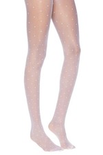 FALKE Dot Tights in White Medium New Womens Nylons Pantyhose