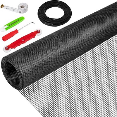 48''X236'' Window Screen Replacement Kit, 6 in 1 Window Screen Door Repair Kit,