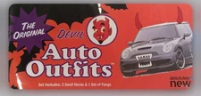 Halloween Auto Outfit Kit - Red Devil Horns-Fangs / Teeth Bumper - New With Tags