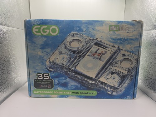 EGO Waterproof Sound Case w/ Speakers for iPod MP3 Player Open Box Tested...