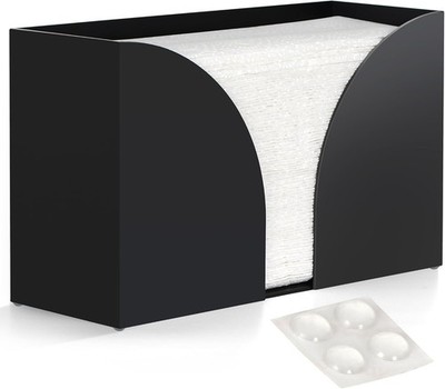 Multifold Paper Towel Dispenser Countertop - Matte Black Paper Towel Holder
