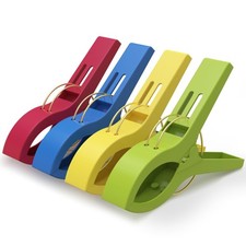 Mollette per Telo Da Mare, Confezione Da 12, Multicolore. Mollette Grandi per Fi