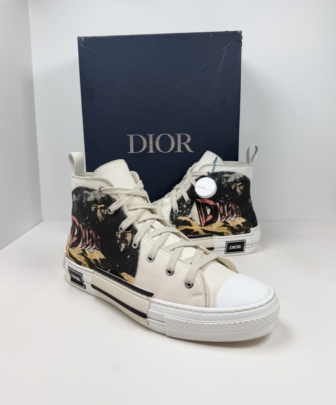 Size 45EU/12US - Dior AsteroDior Canvas B23 High Top Sneakers Retail $1.2K thumbnail 2