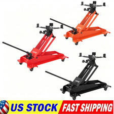 800 Lbs Low Profile Adjustable Hydraulic Transmission Jack 360 Swivel Casters