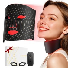 Red Light Therapy for Face,LED Face Mask Light Therapy with Neck Device,103 3...