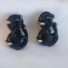 Mariquita Masterson Molten Glass Earrings in Sterling Silver 925 Clip On (33)