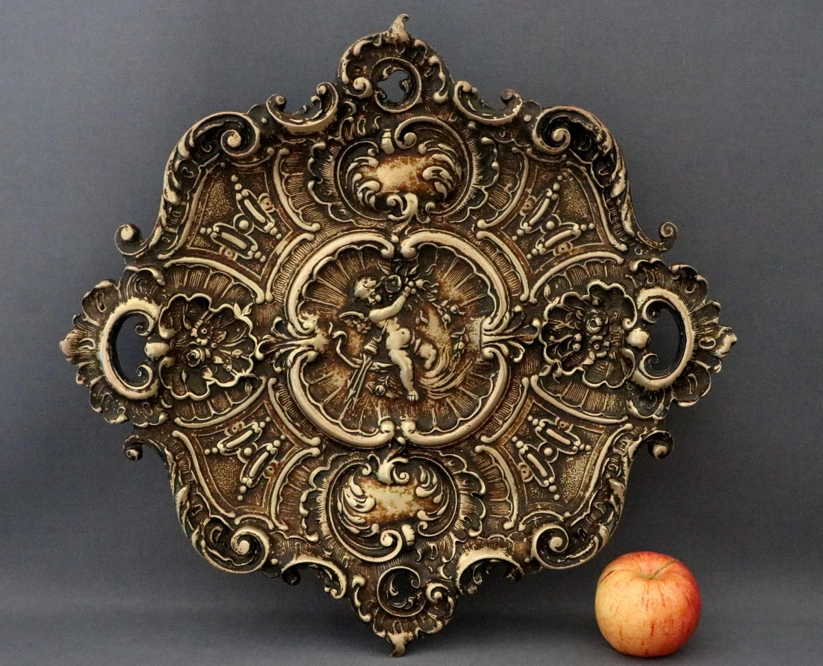 End 19th century/France/big massive bronze plate on legs/Rococo style
