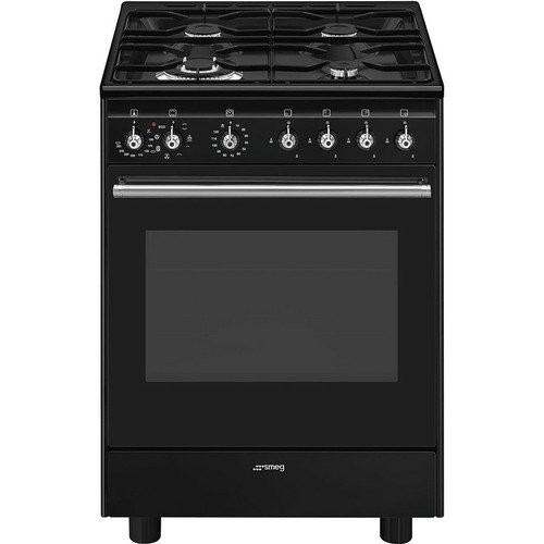 Smeg Cucine a Gas CX61GMBL CUCINA 60X60 MULTI6 70LT VENT 4F NERA PULIZIAVA