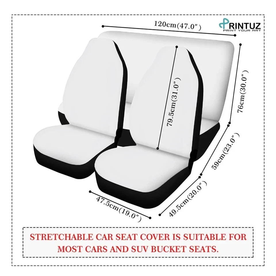 Monkey D Luffy Gear 5 Car Seat Covers - White Set Of 2 Car Accessories