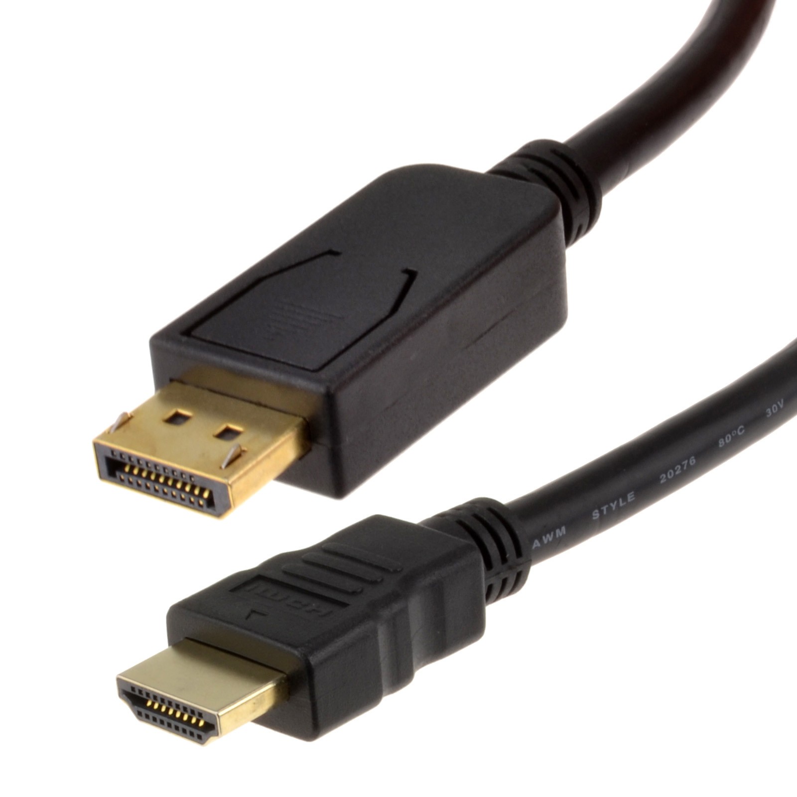 5m DisplayPort Plug to HDMI Male Plug Cable PC to Display Monitor TV Lead