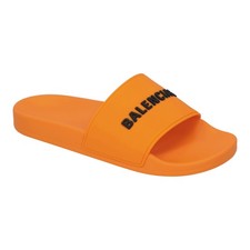 Balenciaga Logo Pool Slide Men Orange Size 42