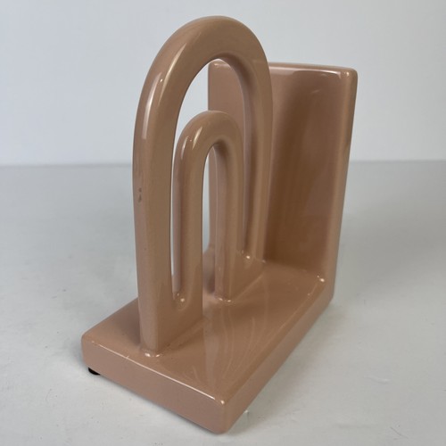Set 2 terminali libro stile deco rosa finitura ceramica lucida usati in buone condizioni - Foto 2 di 7