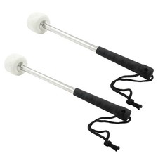 2 Pcs Felt Head Bass Drum Mallets Percussion Sticks 12" Drum Mallets with Sta...
