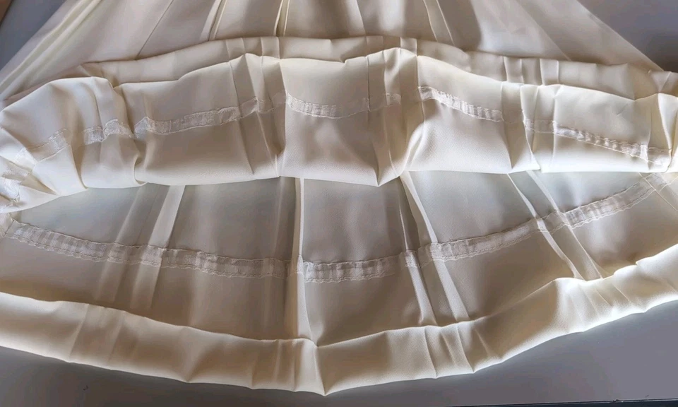Falda plisada marfil vintage de dama Van Heusen Foto 3 de 4