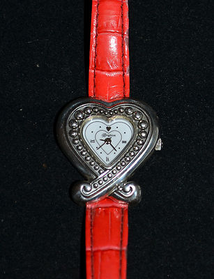 Brighton Fairfax Womens Watch W Red Italian Calfskin Wrist Band In Original Tin Classic 16mm Mini Grove Rose Gold & Cherry Croc Leather  main image 4