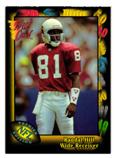 1991 Wild Card Randal Hill Rookie Phoenix Cardinals Football card #18 . rookie card picture