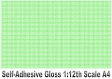 Dolls House Wallpaper Stick-On Self Adhesive Floor Wall Tiles Green Tiles