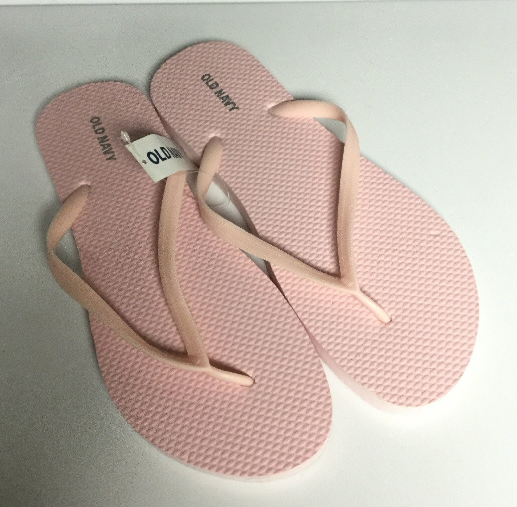 rose gold flip flops old navy