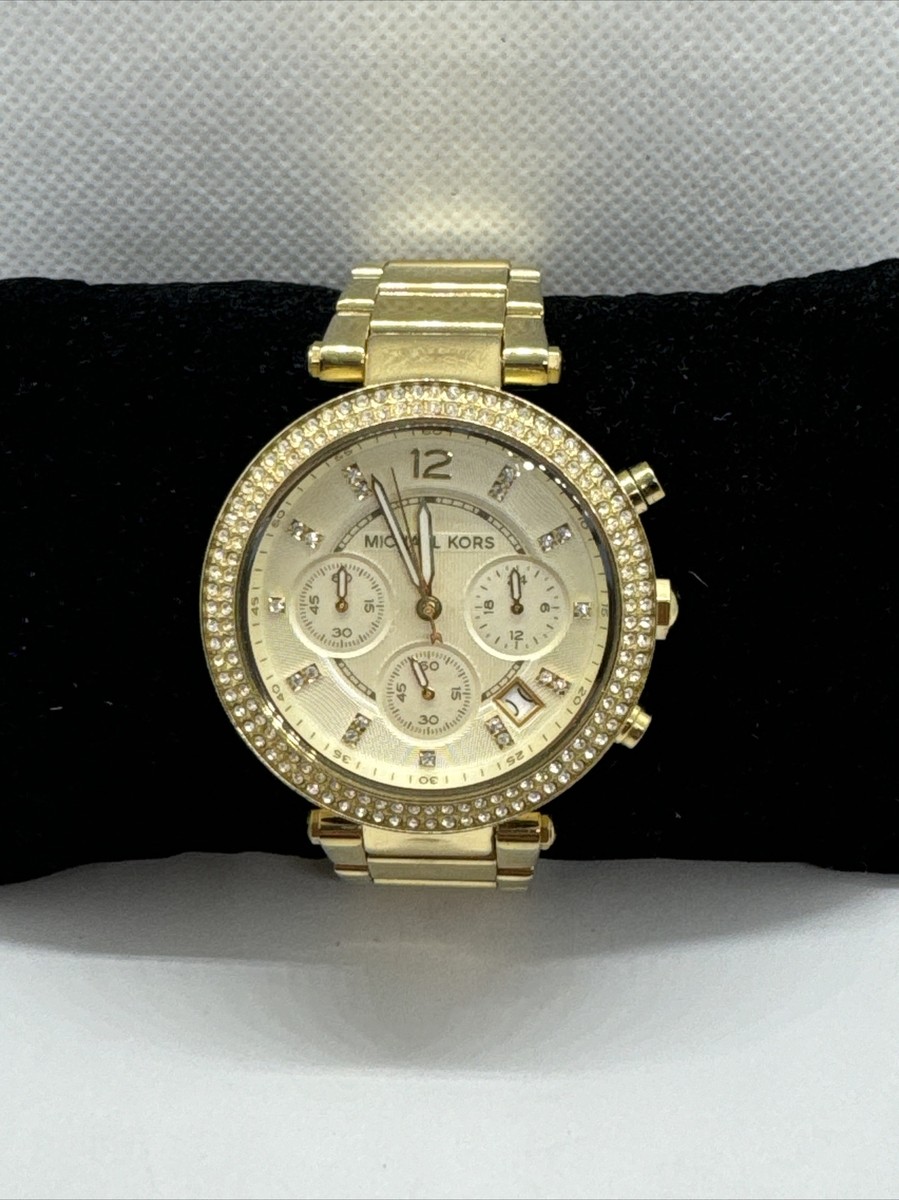 Michael Kors Parker MK5354 Women\'s Gold Stainless Steel Analog Dial Watch JNA374 Michael Kors MK5354 Stainless Steel 111107 10 ATM Ladies  main image 3