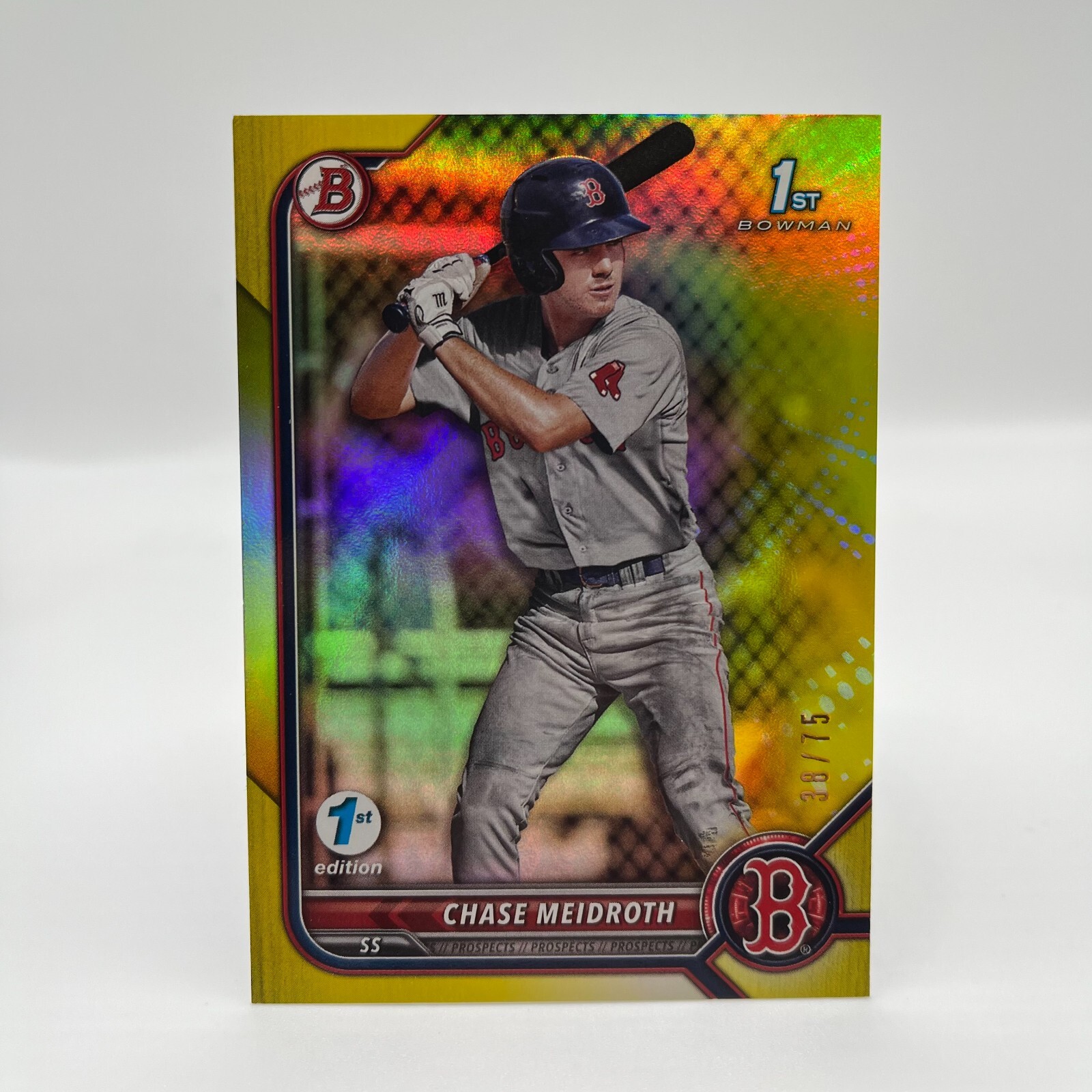 2022 Bowman Draft 1st Edition Chase Meidroth #BD-92 Yellow Foil /75 *SEE