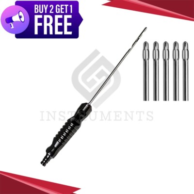 Liposuction Tools with Power Fixed Attached Handle For Fat Grafting & Harvesting