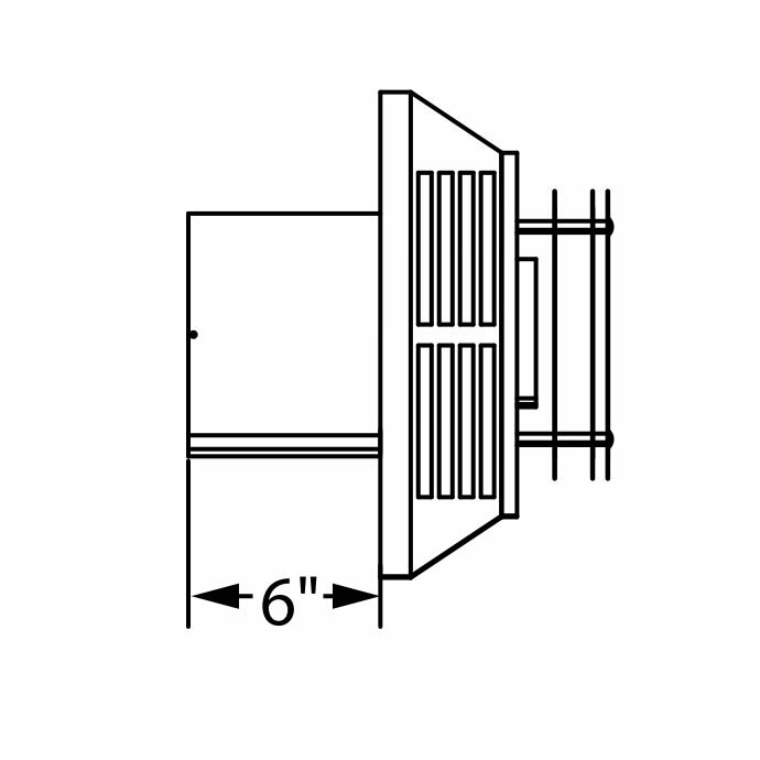 DURAVENT 4" x 6 5/8" DirectVent Pro Horizontal Square Termination Cap #46DVA-HC 
