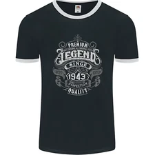 Premium Legend 82nd Birthday 1943 Mens Ringer T-Shirt FotL