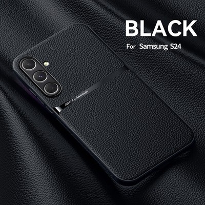 Für Samsung Galaxy S25 Plus/S24 Ultra PU Leder Hülle Stoßfest Magnet Cover