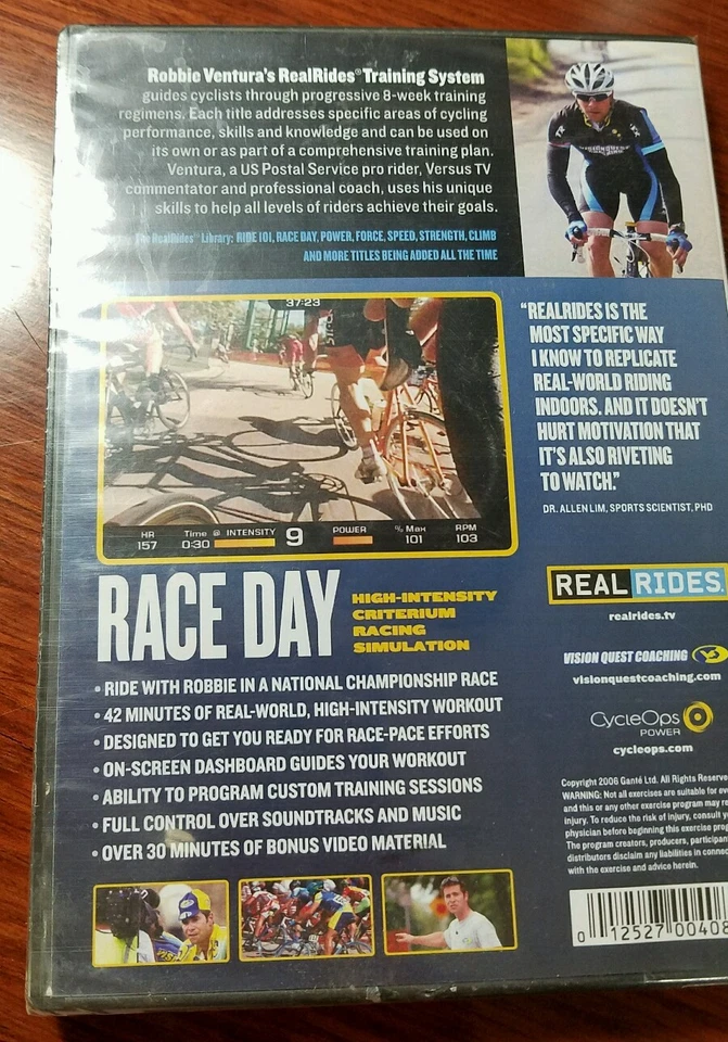 NEW! Vision Quest Coaching Real Rides Race Day (DVD) with Robbie Ventura - Image 2 of 2