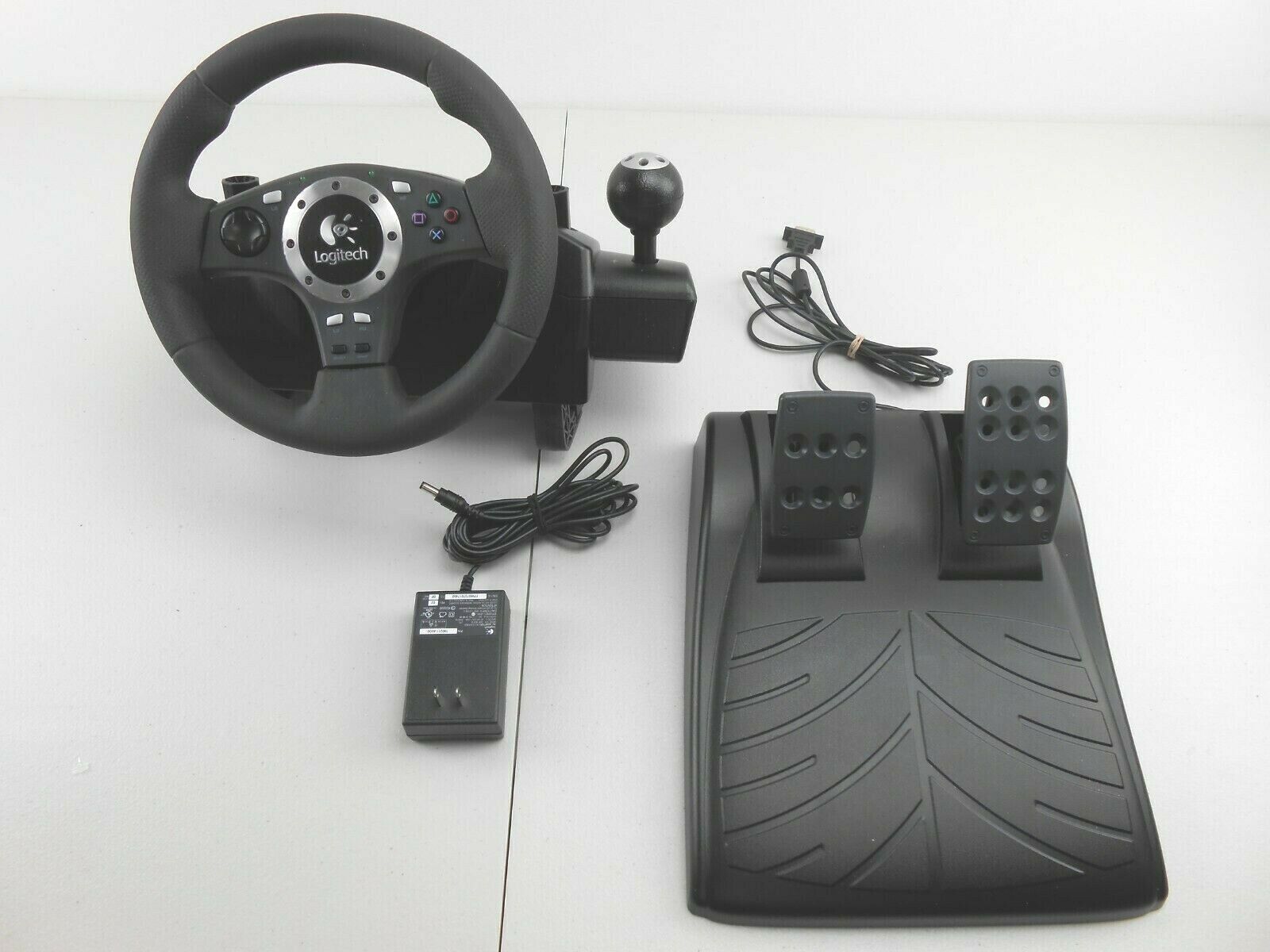 LOGITECH DRIVING FORCE Pro GT E-UJ11 Steering Wheel Shifter & Pedals PC PS2  PS3 $65.00 - PicClick