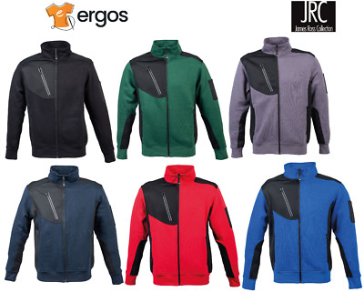 JRC Sweatshirt NIAGARA Baumwolle Stehkragen Lupen Shirt Full Zip Herren Taschen