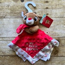 Rudolph the Red-Nosed Reindeer Baby Security Blanket Lovey My First Rudolph NEW