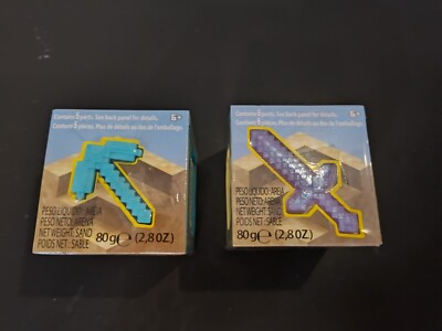 Minecraft Mini Mining Series Enchanted SWORD blind box And Diamond Pick Axe NEW