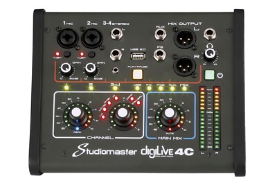 Studiomaster Digilive 4C Compact 4-channel Digital Mixer Live Sound Wedding DJ
