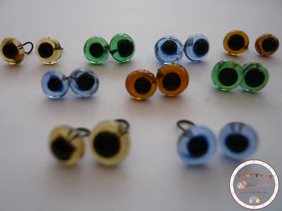 Heidifeathers® Glasaugen 4 mm - Nadelfilzen + Zwergbären - (geschlungener Rücken)