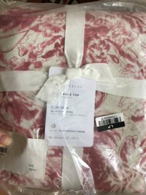Pottery Barn Thea Palampore Drapes Set 2 Warm Red 50x 96 Curtains Blackout Pair