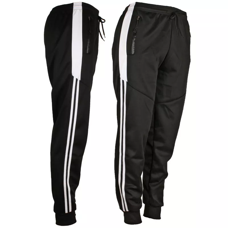 Men's Light Weight Joggers Draw String Sports Sweat Pants, Zipper