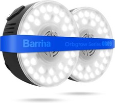 Barrina 2Pcs Orbgrow OG09 Puck Grow Light 5000K Plant Lamp Magnetic Linkable BLK