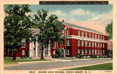 RM-3 JUNIOR HIGH SCHOOL, ROCKY MOUNT, N. C., ASHE Postcard