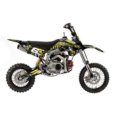 Set Grafiken Stage6 Gelb/Schwarz für Pit Bike Ycf Pilot