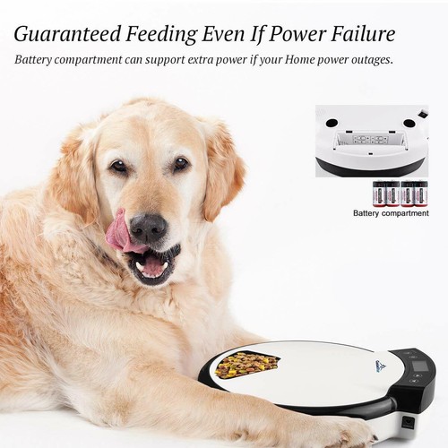 5 Meal Automatic Pet Feeder Programmable Dog Cat Food Bowl Timed Home Dispenser - Picture 7 of 8