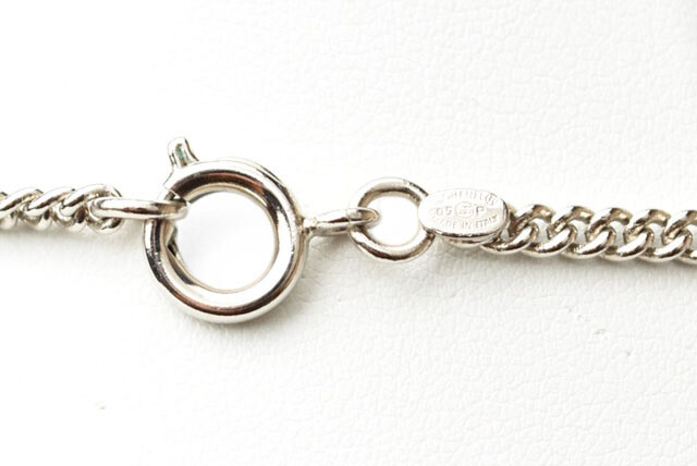 Chanel Necklace/Pendant CHANEL COCO Mark/Rhinestone Black/Silver