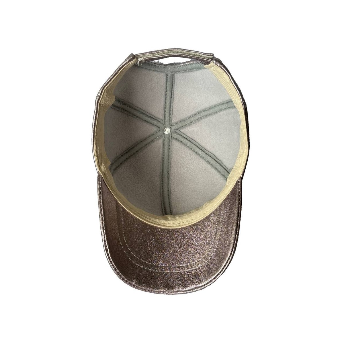 Silver Genuine Leather Cap Leather Baseball Cap Handmade Leather Cap Unisex Gray Heather Perf Hat, Black Leather Logo | CDA IDAHO  main image 3