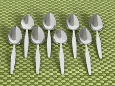Set of 8 Citra Products Stainless Serrated Grapefruit Spoons Japan Flatware - 6"