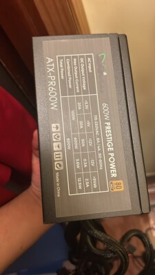PC POWER SUPPLY ! Apevia ATX-PR600W Prestige Power Supply - 600 WATTS PC GAMER