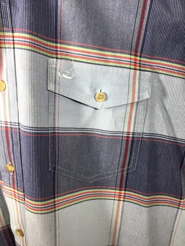 Camisa para hombre Roper manga larga 2XL con botones, bolsillos delanteros dobles - Imagen 3 de 7