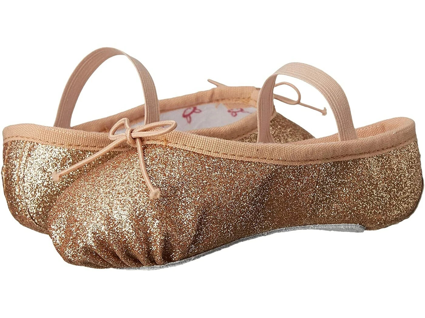 PANTOFOLA D’ORO Bloch L111473 Pantofole da ballo per bambini oro glitter antipolvere taglia 10C